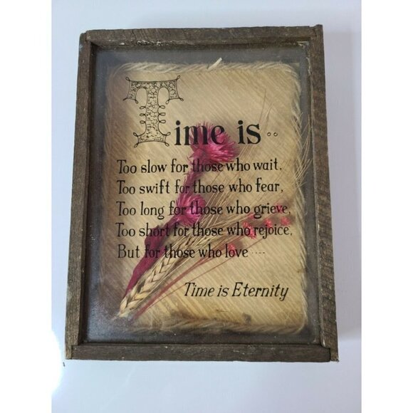 PLAQUE Traditional Wood Framed Shadow Box 6.5x8.5" - Picture 1 of 5